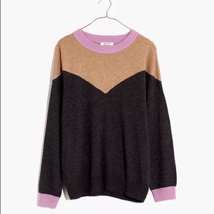 Madewell Yoke Colorblock Pullover Sweater